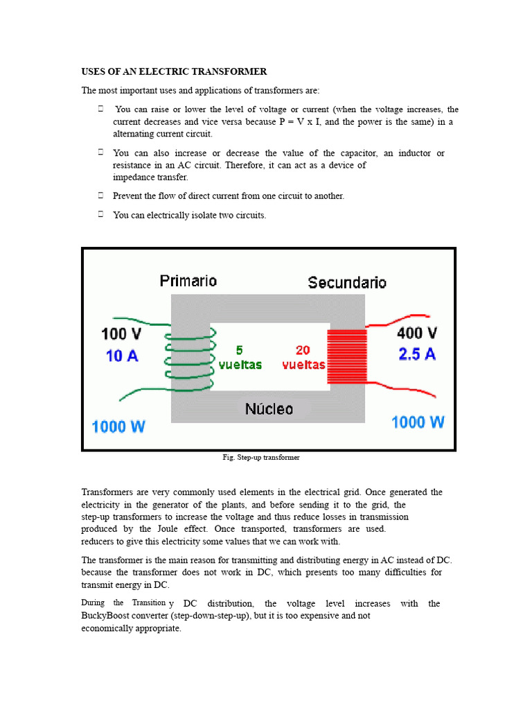 Key Applications of Electric Transformers | PDF | Direct Current ...