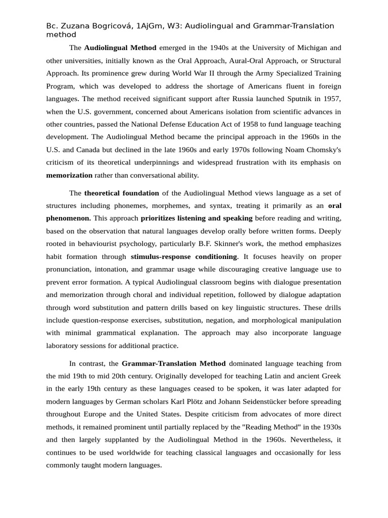 Evolution of Language Teaching Methods | PDF | Grammar | Linguistics