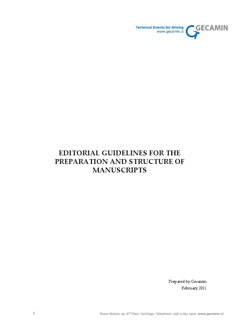 Manuscript Preparation Guidelines | PDF | Parts Per Notation ...