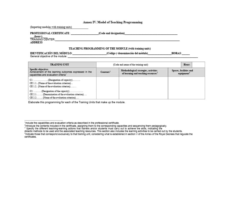 Teaching Programming Model With Training Units PDF | PDF