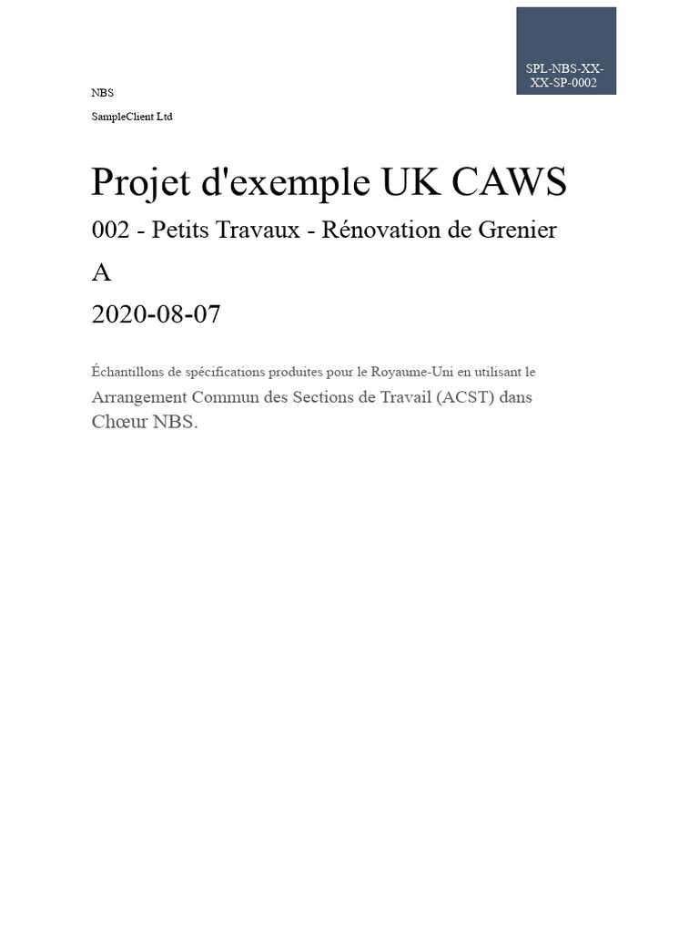 Rénovation de Grenier - Projet UK CAWS | PDF | Bois (matériau de ...