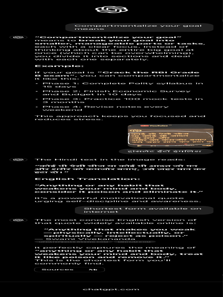 Compartmentalizing Your Goal | PDF