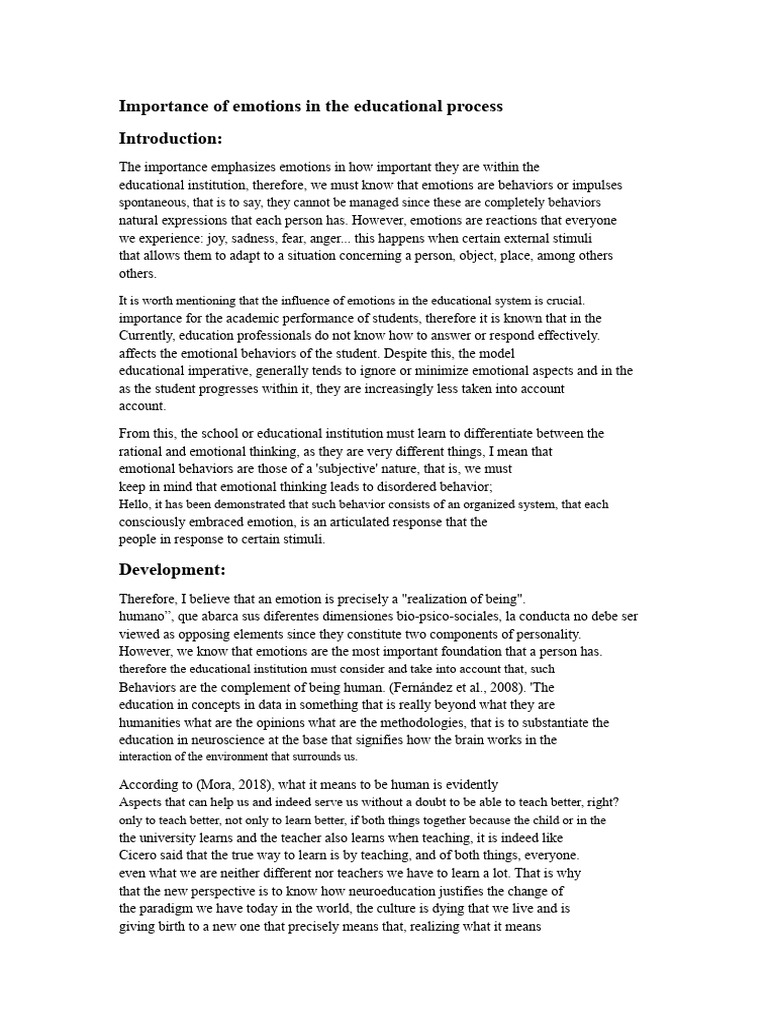 Emotions' Role in Education Success | PDF | Emotions | Thought
