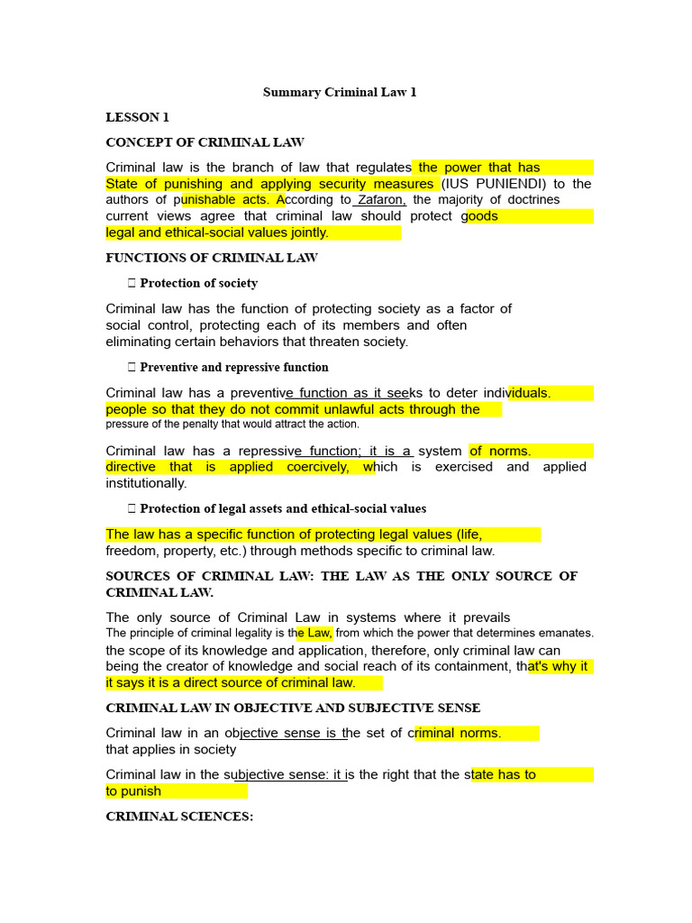 Overview of Criminal Law Concepts | PDF | Crimes | Crime & Violence
