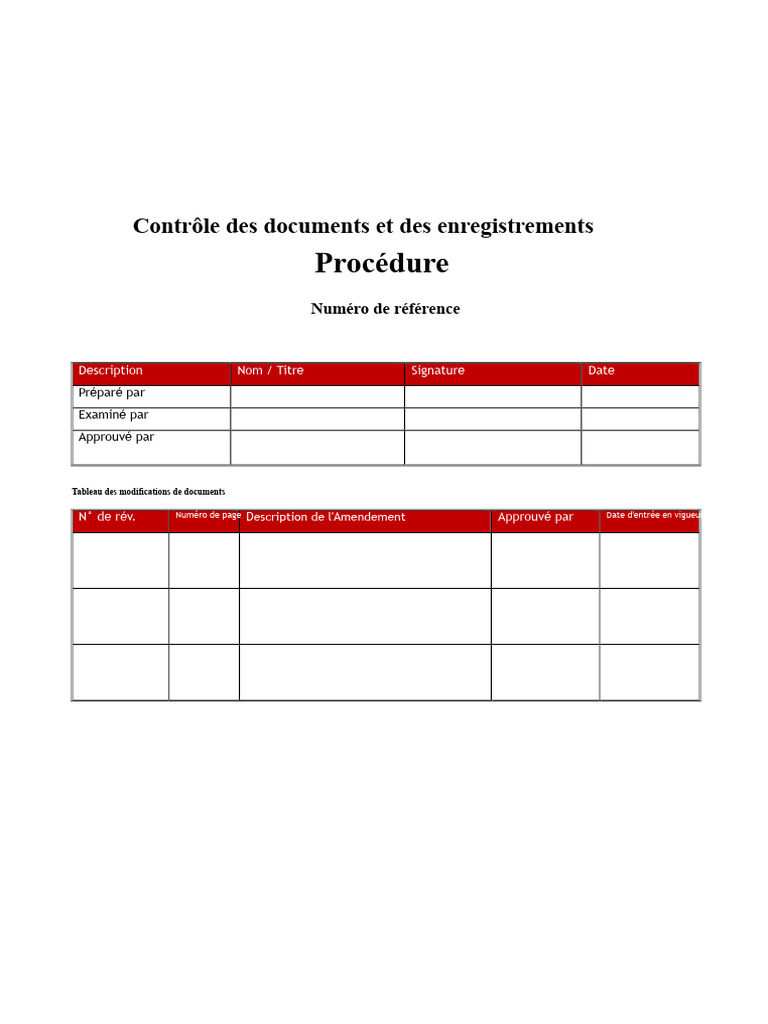 Contrôle des Documents et Enregistrements | PDF | La gestion des ...