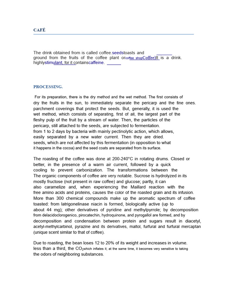 Coffee Processing and Analysis Guide | PDF | Coffee | Filtration