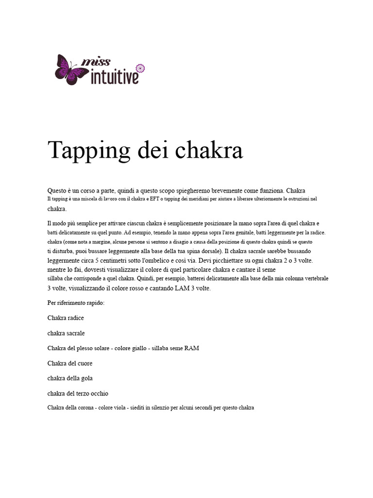Tapping Dei Chakra | PDF