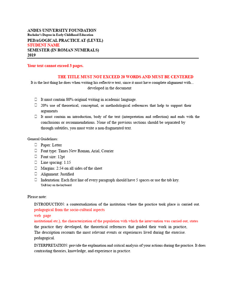 Reflective Text on Pedagogical Practice | PDF | Pedagogy | Human ...