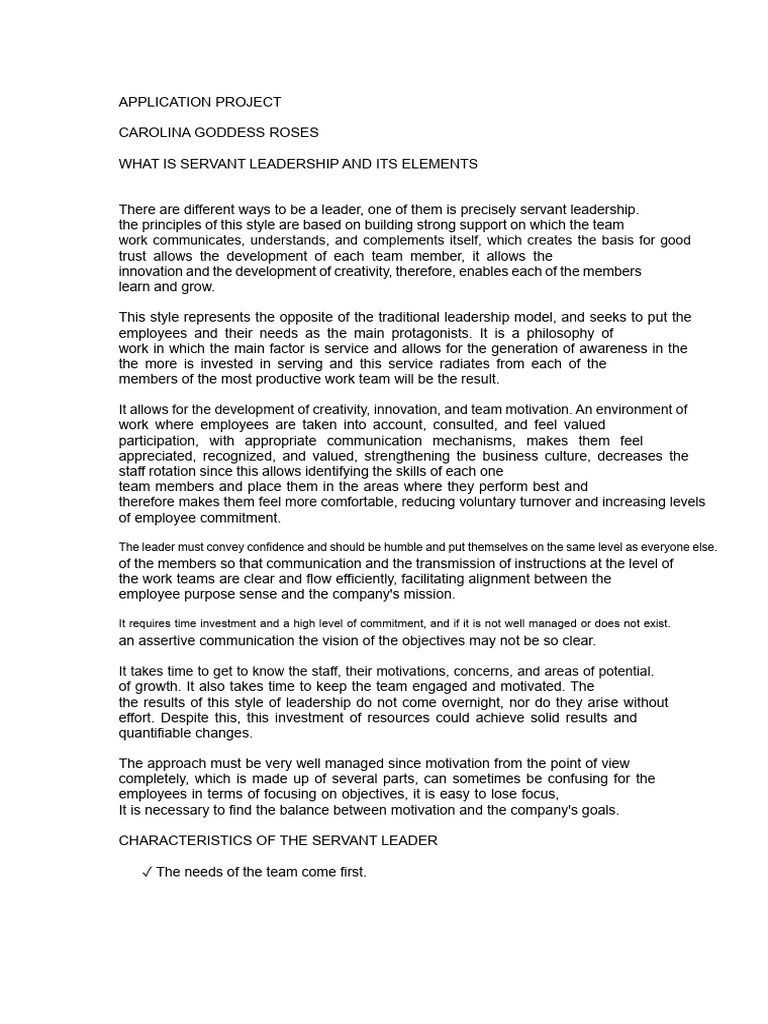 Understanding Servant Leadership Principles | PDF | Servant Leadership ...