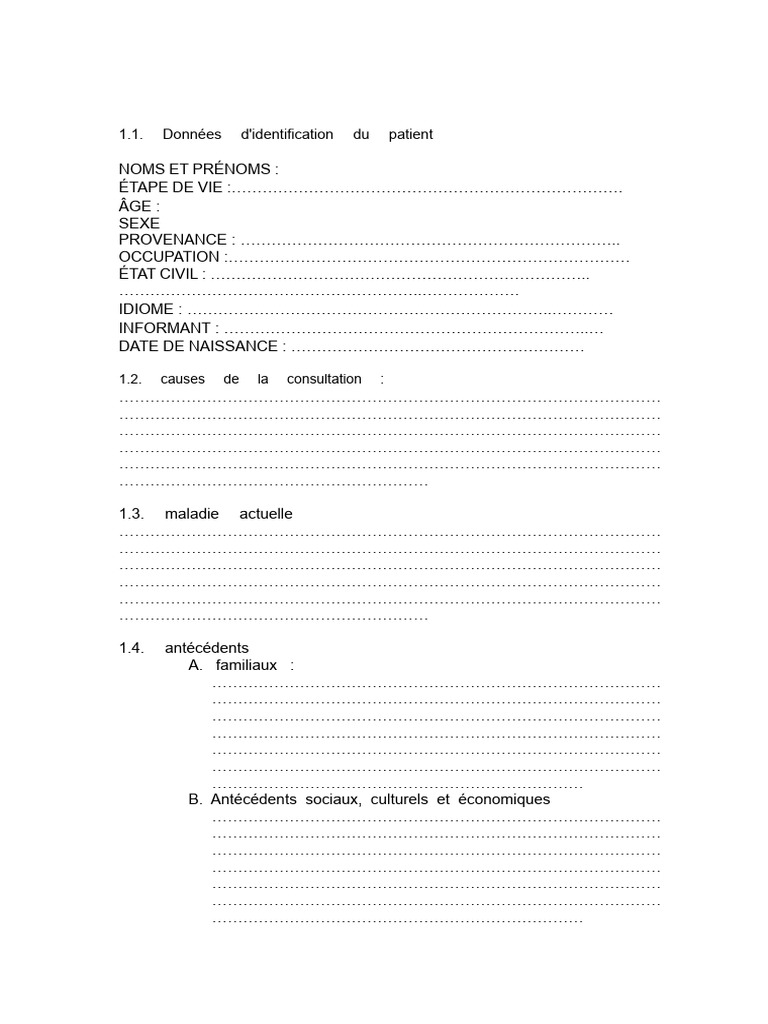 Dossier médical patient : informations clés | PDF
