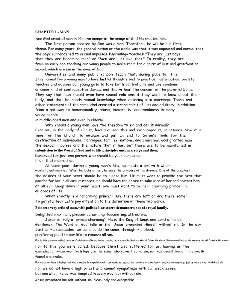 Understanding Man's Role in Faith | PDF | Virginity | Marriage
