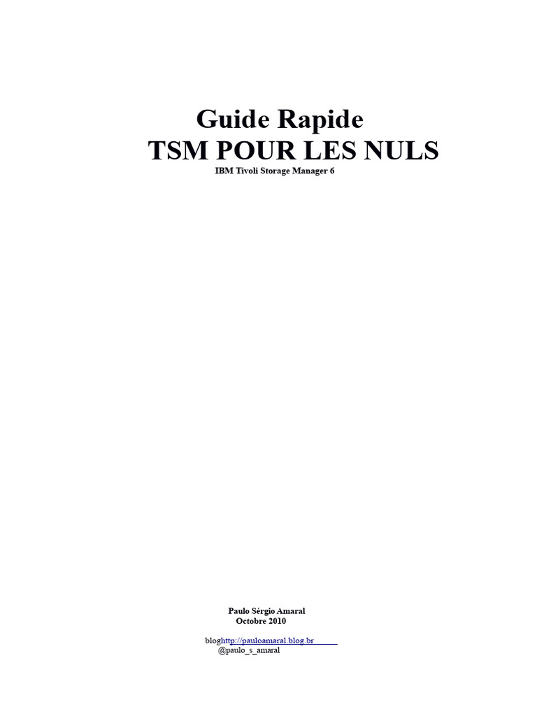 Guide rapide TSM pour débutants | PDF | Logiciel | Logiciel système