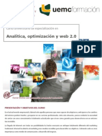 CURSO UNIVERSITARIO DE ESPECIALIZACIÓN EN ANALÍTICA, OPTIMIZACIÓN Y WEB 2.0