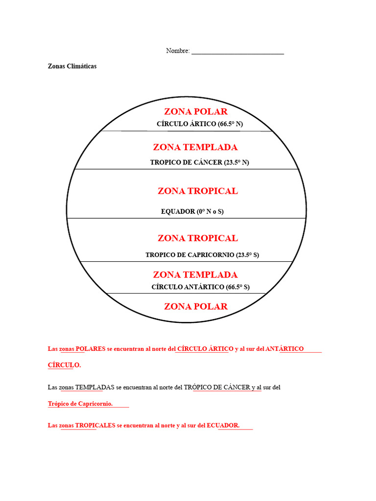 06 Zonas Climáticas - Clave Adaptada | PDF | Zona tropical | Clima