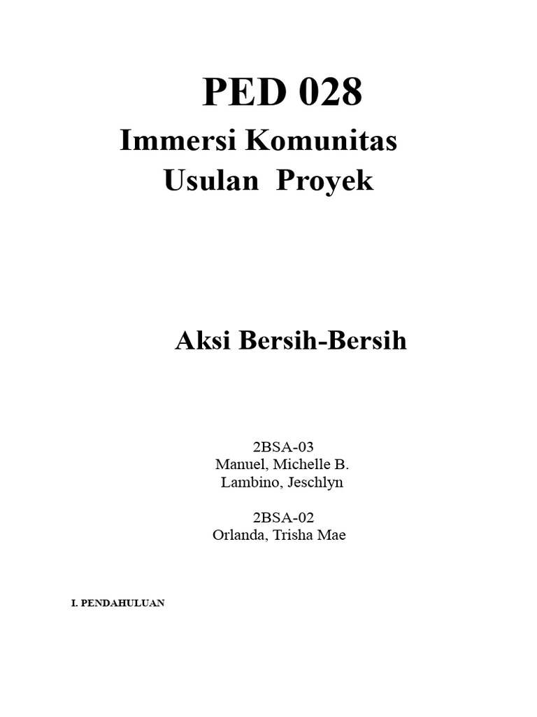 PED 028 Proposal Proyek Pengabdian Masyarakat | PDF