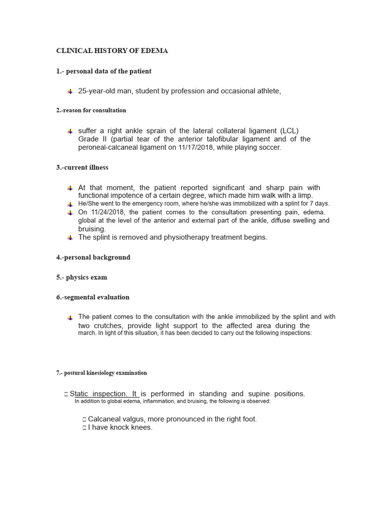 Edema Management After Ankle Sprain | PDF | Anatomical Terms Of Motion ...
