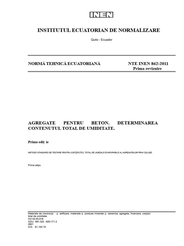 Institutul Ecuatorian de Normalizare: Normă Tehnică Ecuatoriană NTE ...