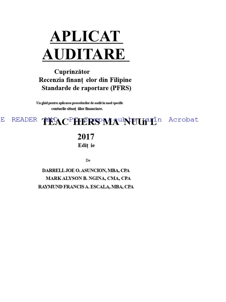 Aplicat Auditare: Teac Hers Ma Nuun L | PDF