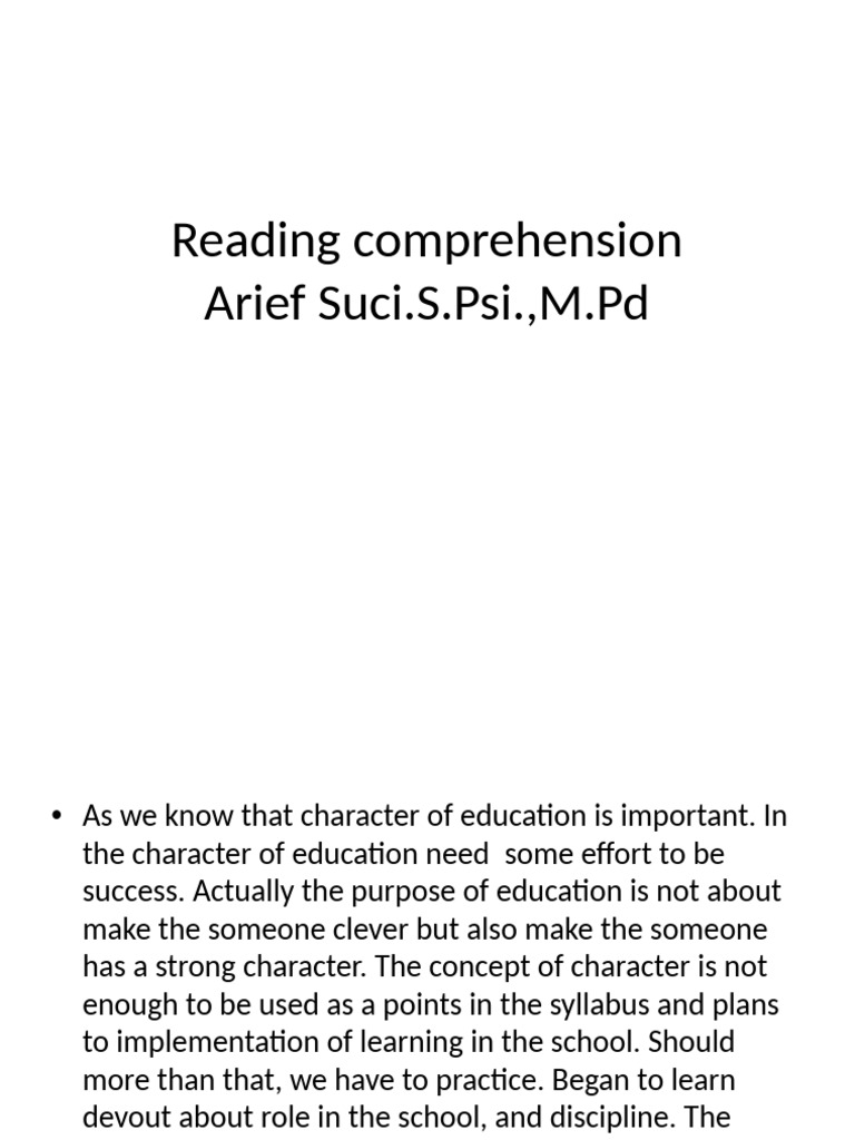 Pertemuan 14 Reading Comprehension | PDF