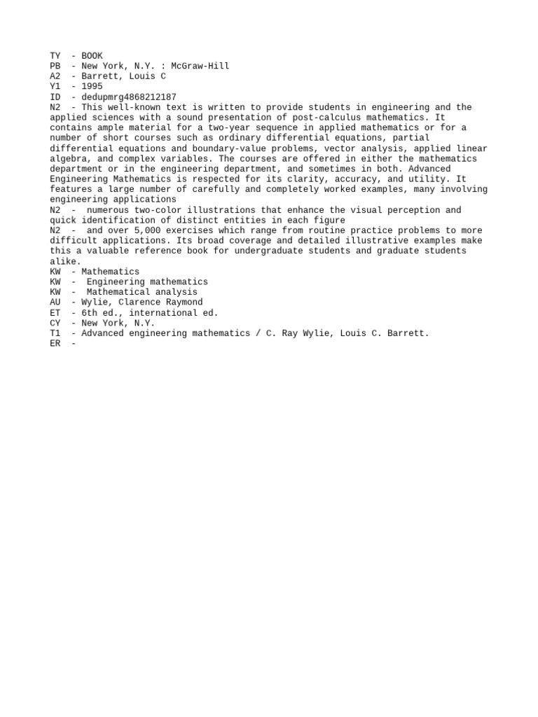 Advanced Engineering Mathematics Guide | PDF