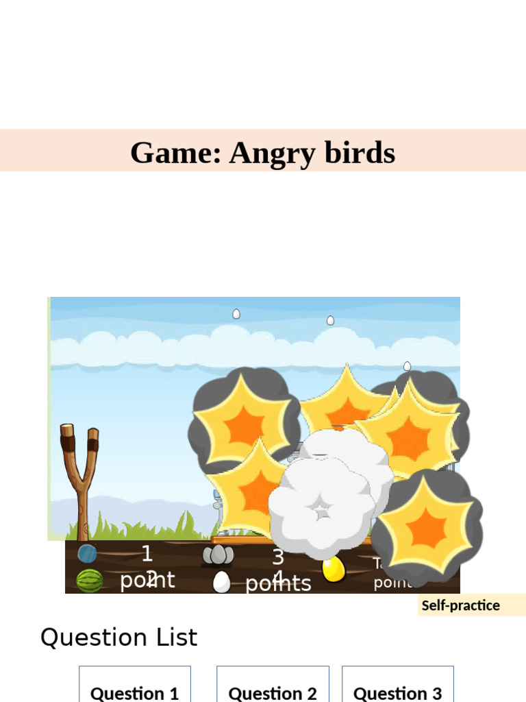 Angry Birds Math Practice Questions | PDF