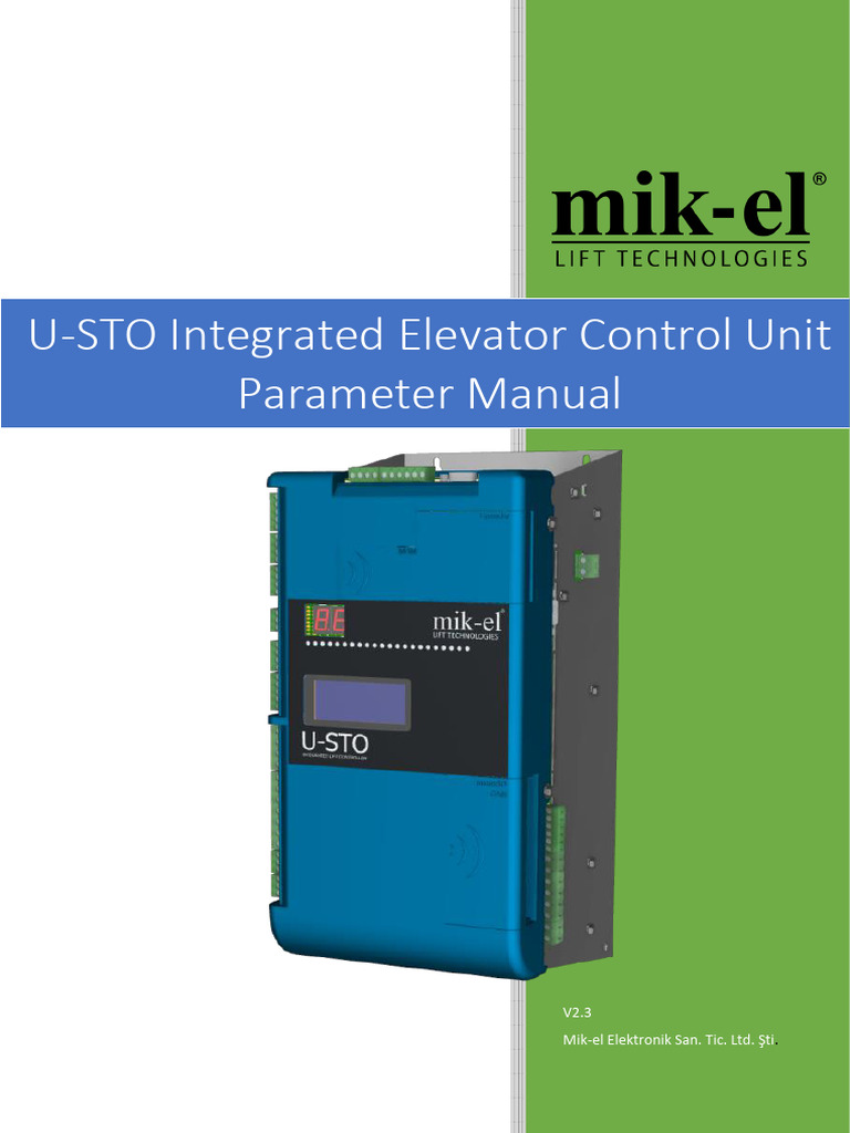 U-STO Elevator Control Parameter Guide | PDF | Menu (Computing) | Elevator