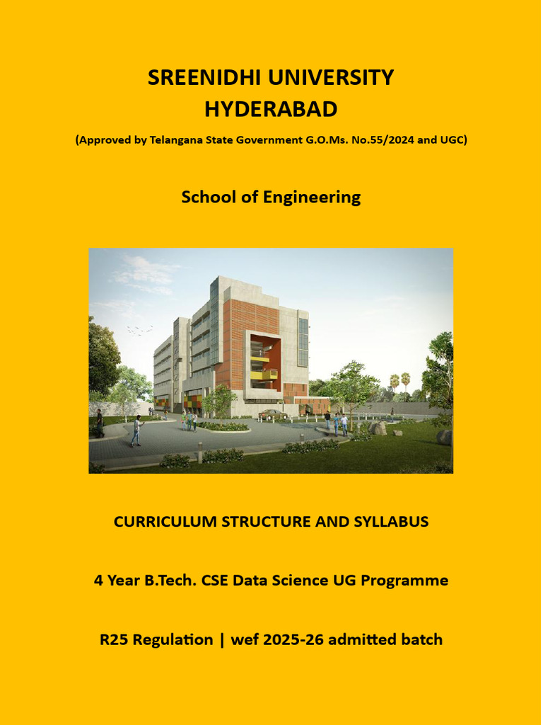 B.Tech CSE Data Science Curriculum Overview | PDF | Engineering | Science