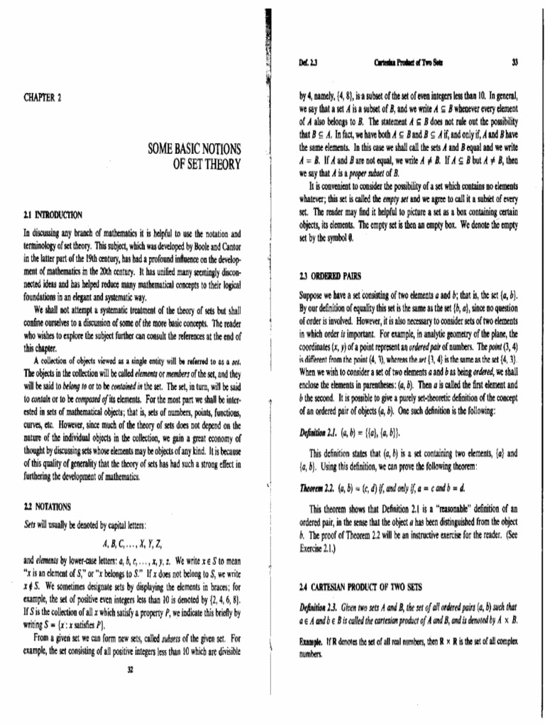 Apostol For Real Analysis Set Theory And Countable And Uncountable Sets