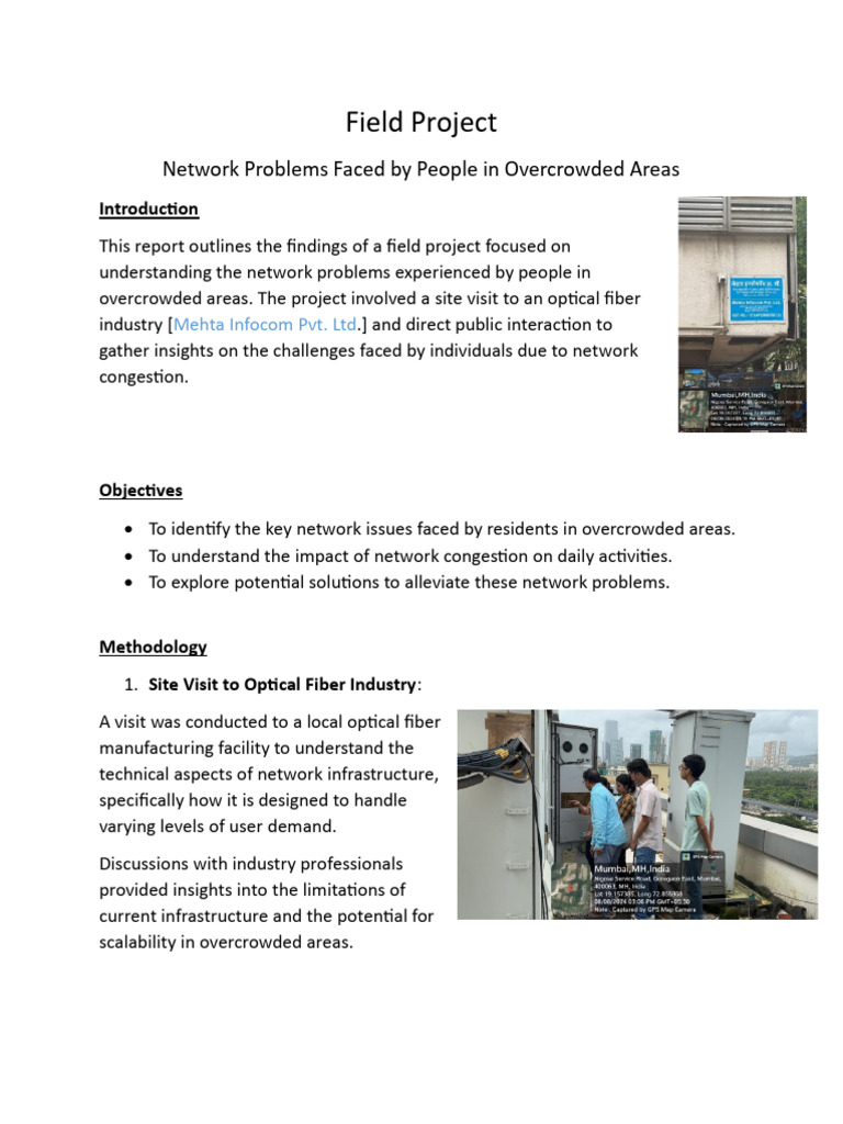 Field Project (1) | PDF | Communication