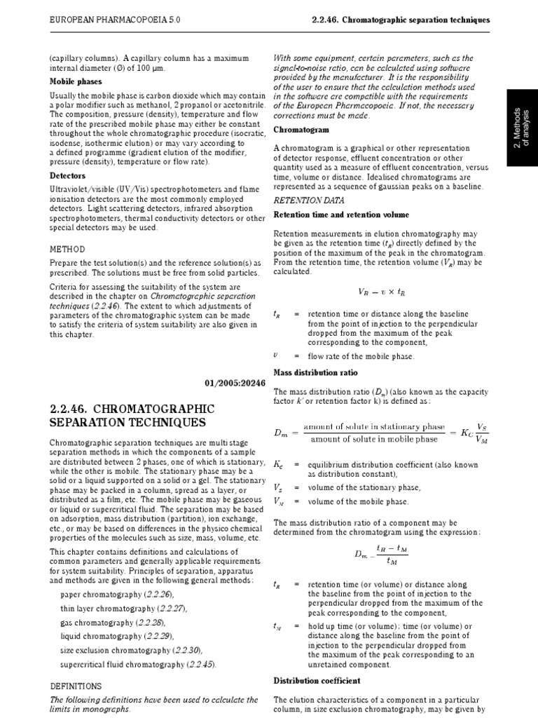 Chromatographic Techniques Overview | PDF | Chromatography | Elution