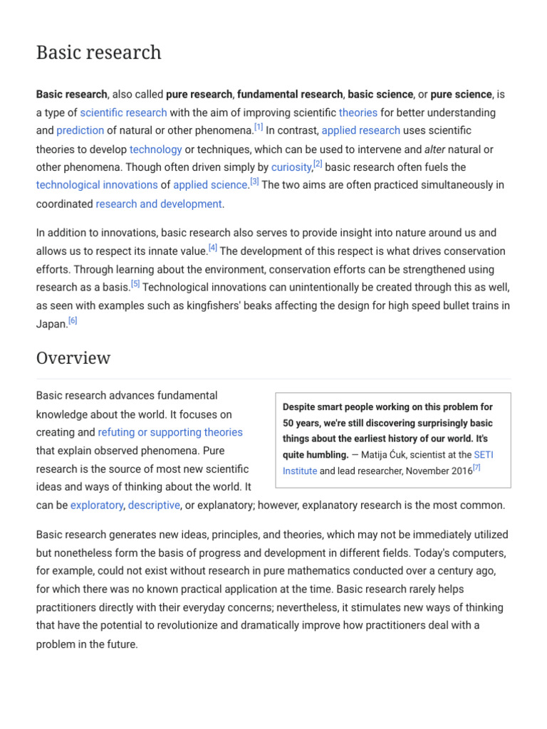 Understanding Basic Research | PDF | Basic Research | Inquiry