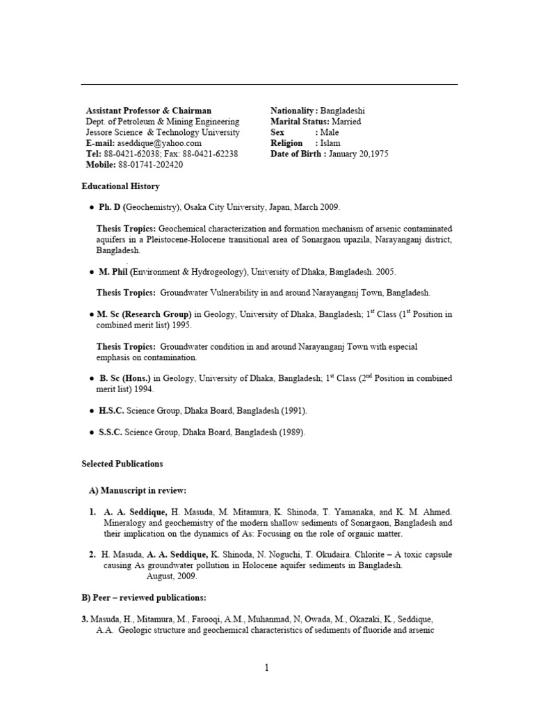 DR Ashraf Ali Sedd I Que | PDF | Hydrogeology | Groundwater