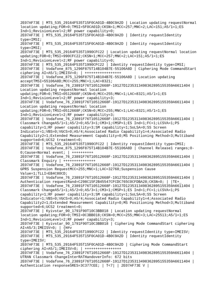 Mobile Network Location Updates Logs | PDF | Software Defined Radio ...