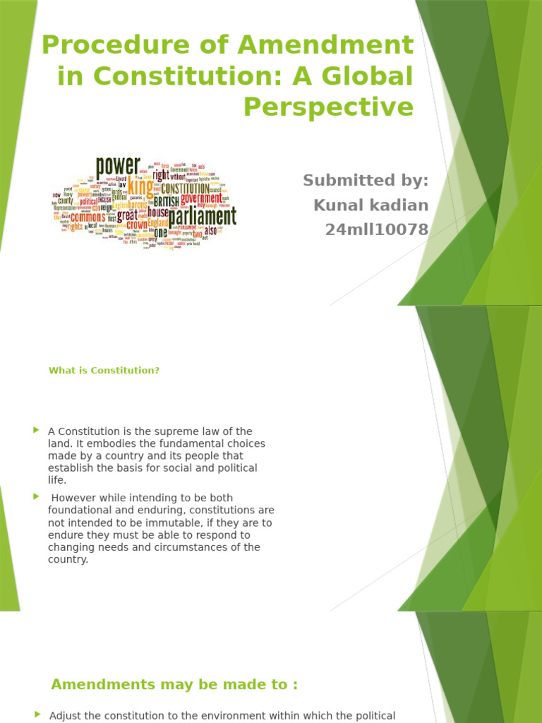 Global Constitutional Amendment Procedures | PDF | Constitution ...