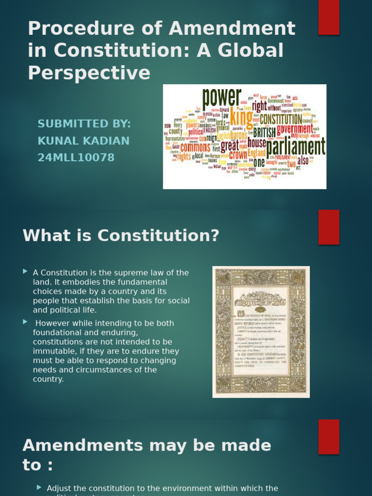 Global Constitutional Amendment Procedures | PDF | Constitutional ...