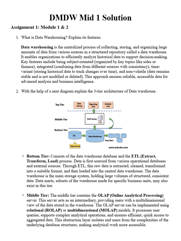 Data Warehousing Concepts and Architecture | PDF | Data Warehouse ...
