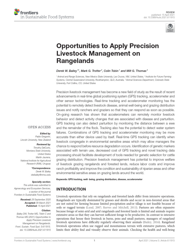 Livestock Management On Rangelands | PDF | Grazing | Cattle