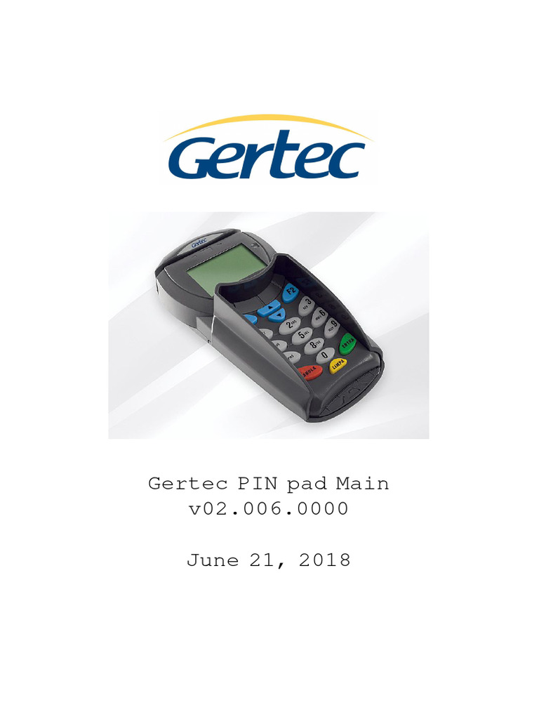 Gertec PIN Pad Serial Communication Guide | PDF | Smart Card ...