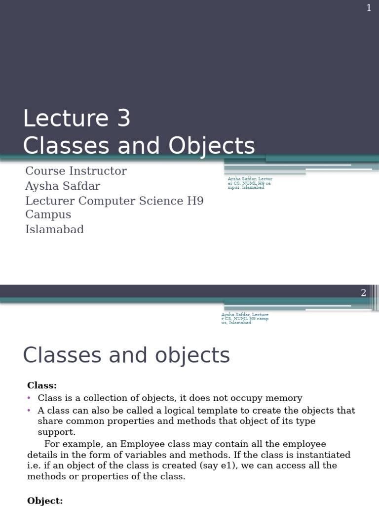 Java Classes and Objects Overview | PDF | Constructor (Object Oriented ...