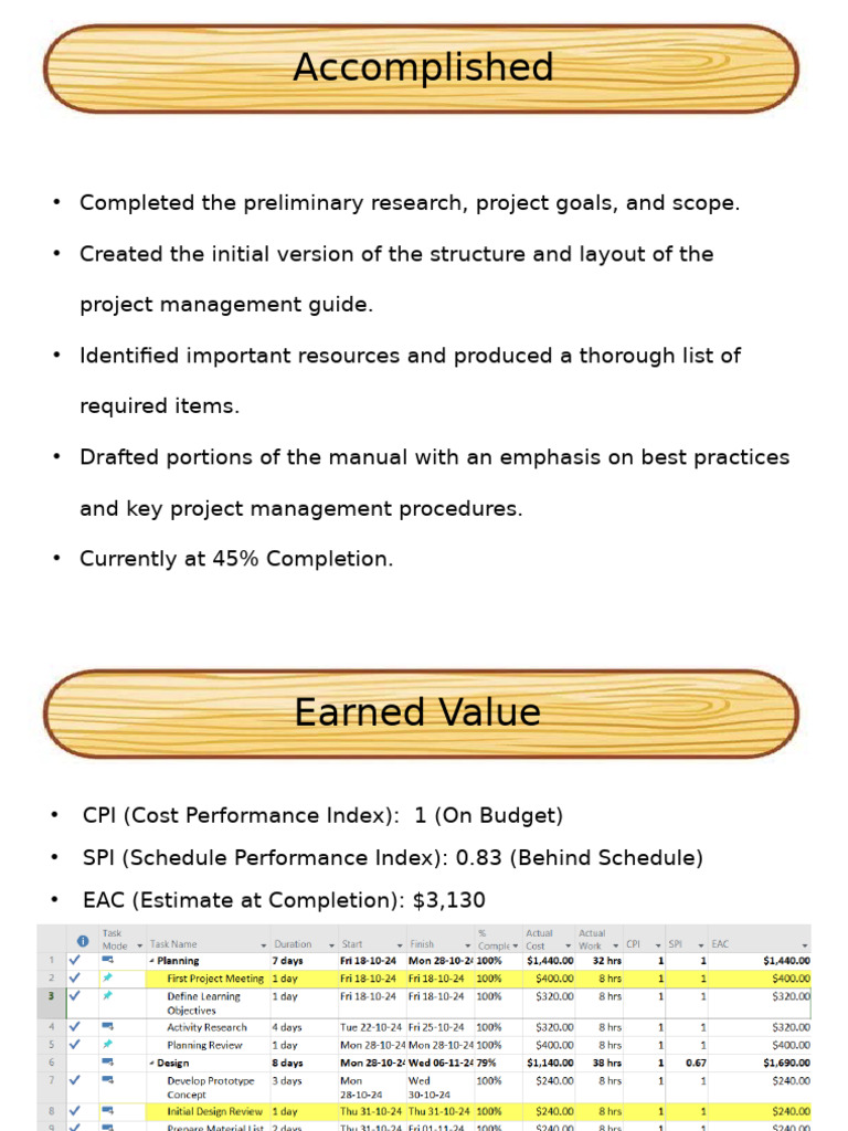 Project Management Guide Progress Update | PDF
