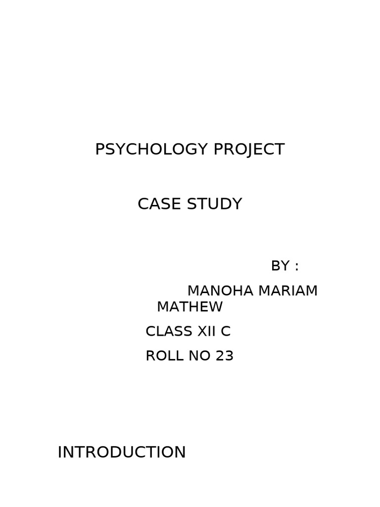 Bipolar Affective Disorder Case Study | PDF | Bipolar Disorder | Mania