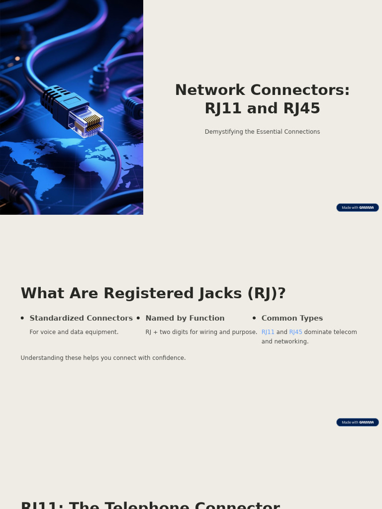 RJ11 vs RJ45: Key Differences Explained | PDF | Computer Network ...