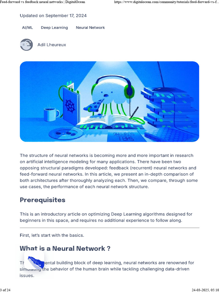 Feed-forward vs Feedback Neural Networks | PDF | Computational ...