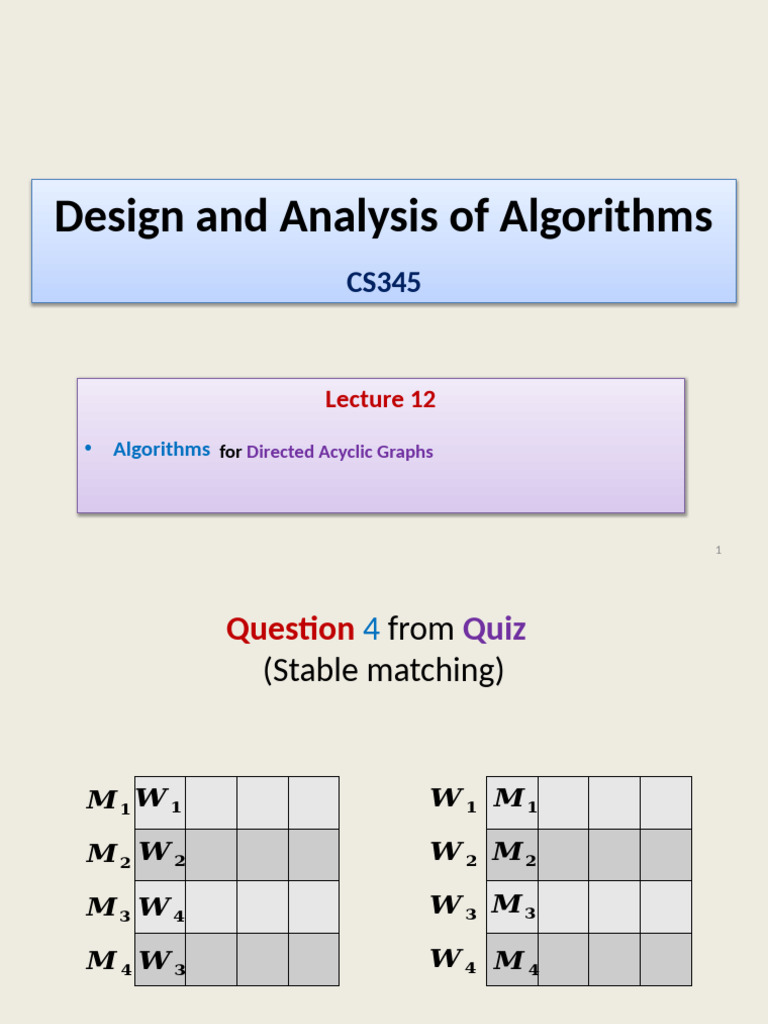 Algorithms for Directed Acyclic Graphs | PDF | Computational Problems ...