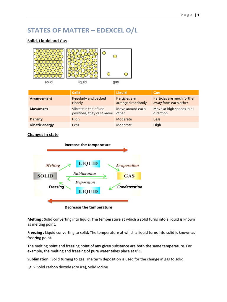 States of Matter: Changes and Properties | PDF | Liquids | Boiling