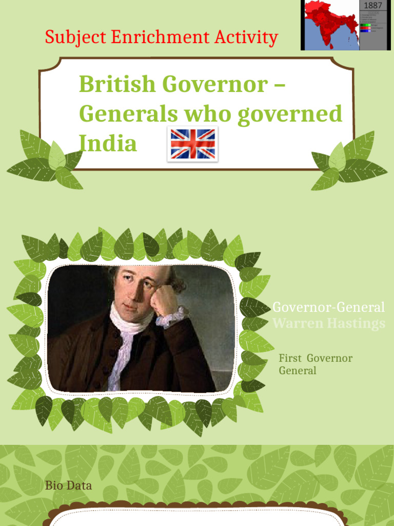 Governer-General Subject Enrichment Activity | PDF