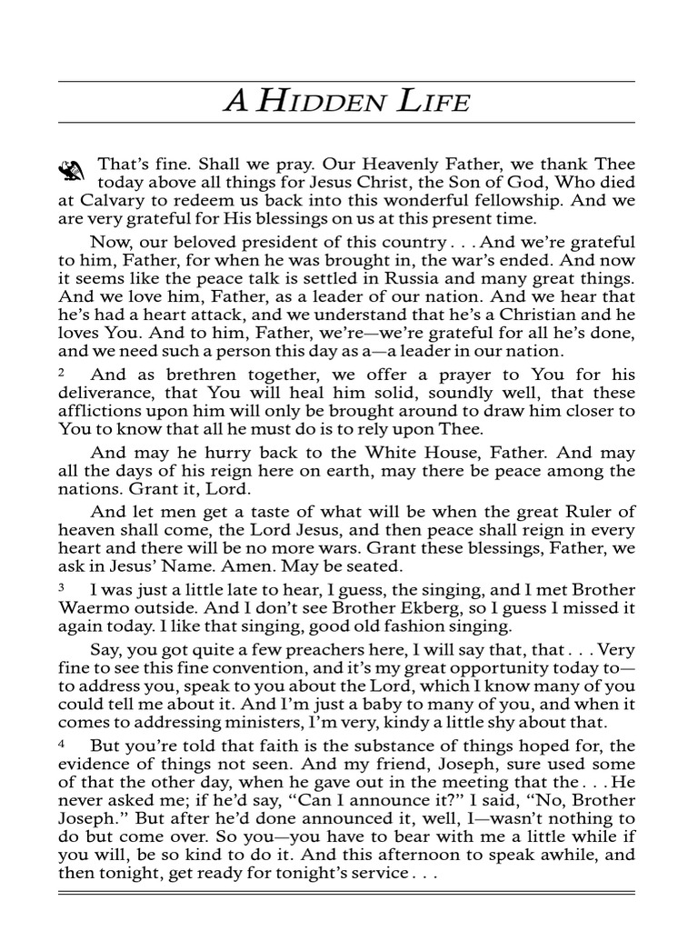 551006A A Hidden Life VGR PDF Jesus Baptism With The Holy Spirit