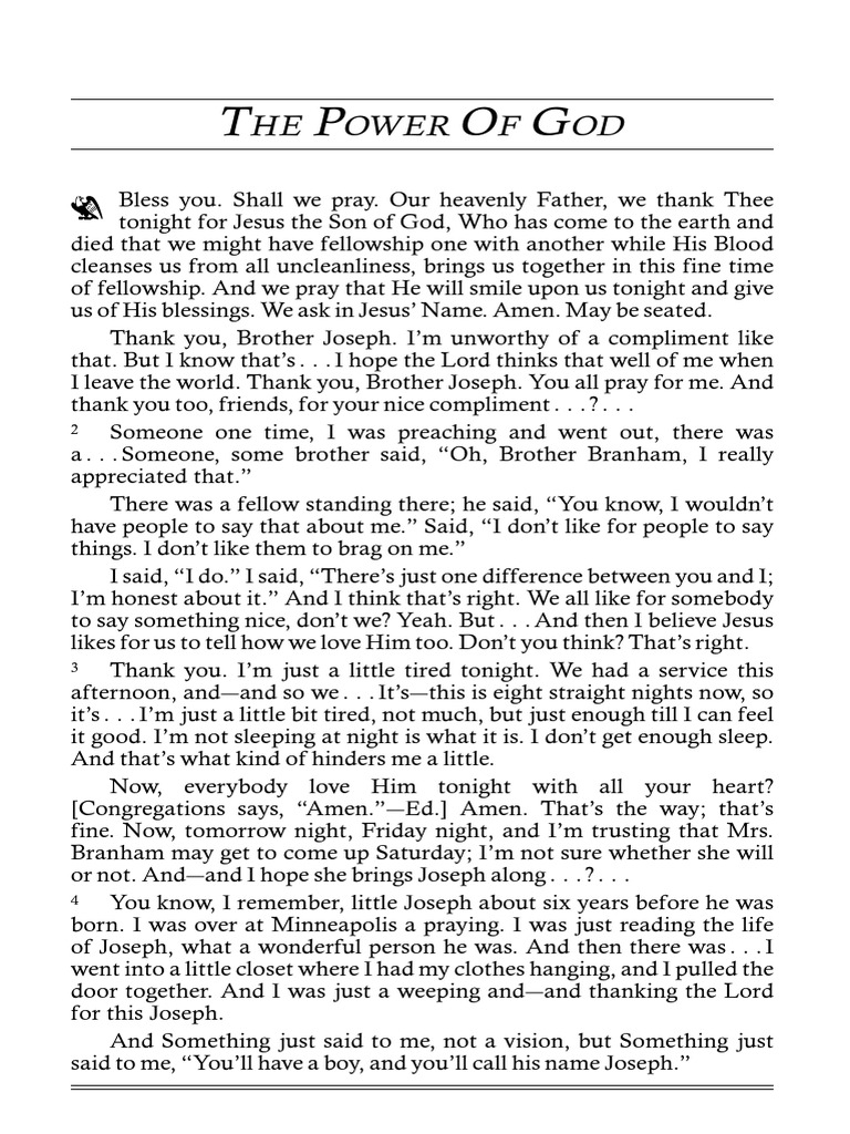 The Power of God: Faith and Redemption | PDF | Predestination | Jesus