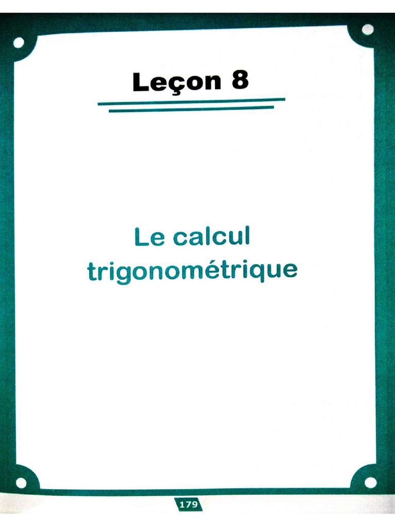 Le Calcule Trigonométrique Collection 20 ÷ 20 - Compressed | PDF