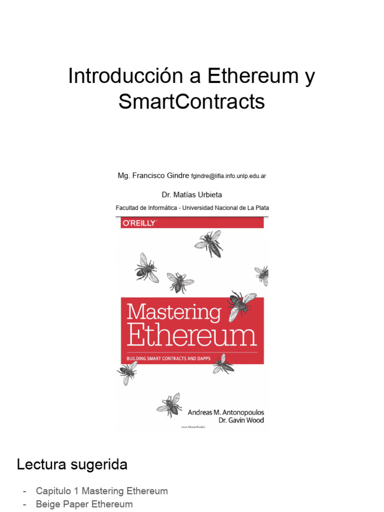 Ethereum y Smart Contracts Descripción y Explicación | PDF | Ciencias ...